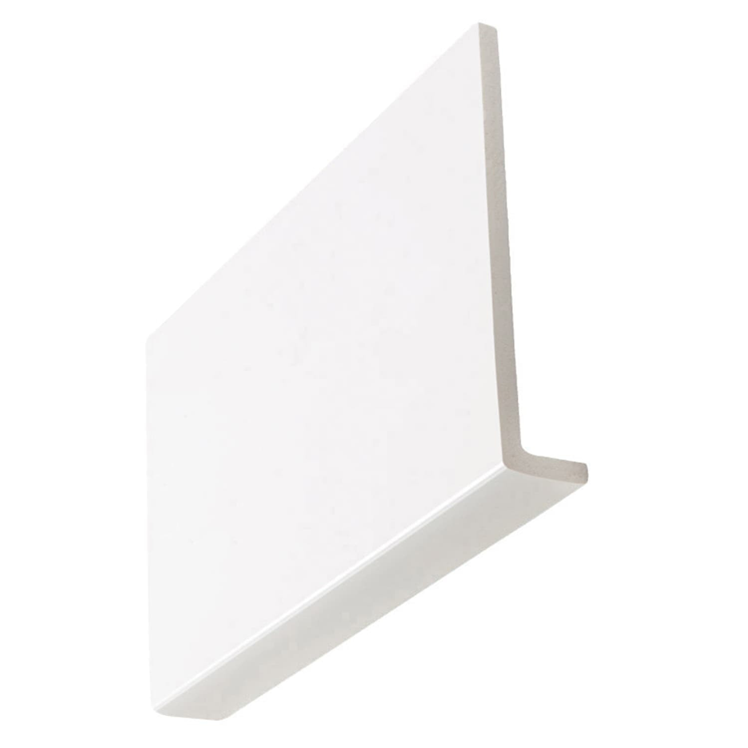 Brilliant White Square 9mm x 225mm Reveal Liner Fascia Capping Board (5m | Kestrel)