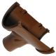 Brown 114mm Deep Gutter to 68mm Round Downpipe Running Outlet (Kayflow)