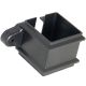 Cast Iron Effect 65mm Square Pipe Clip with Fixing Lugs (Kayflow)