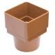 Caramel 65mm Square to 68mm Round Downpipe Adaptor (Kayflow)