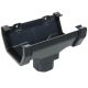 Anthracite Grey 117mm Square Gutter to 65mm Square or 68mm Round Downpipe Running Outlet (Kayflow)