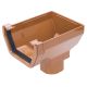 Caramel 117mm Square Gutter to 65mm Square or 68mm Round Downpipe Stopend Outlet (Kayflow)