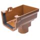 Caramel 120mm Ogee Gutter to 68mm Round or 65mm Square Downpipe Right Hand Stopend Outlet (Kayflow)