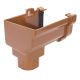 Caramel 120mm Ogee Gutter to 68mm Round or 65mm Square Downpipe Left Hand Stopend Outlet (Kayflow)