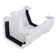 White 117mm Ogee to Square Gutter Adaptor (Kayflow)