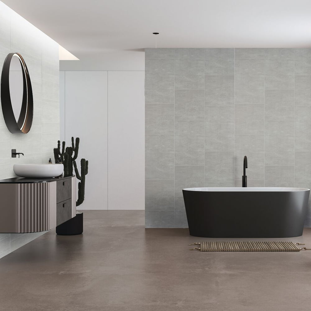 Moonstone Large Tile 8mm Bathroom Panel Sample (Pack of: 1 | Zest Wall Panels)