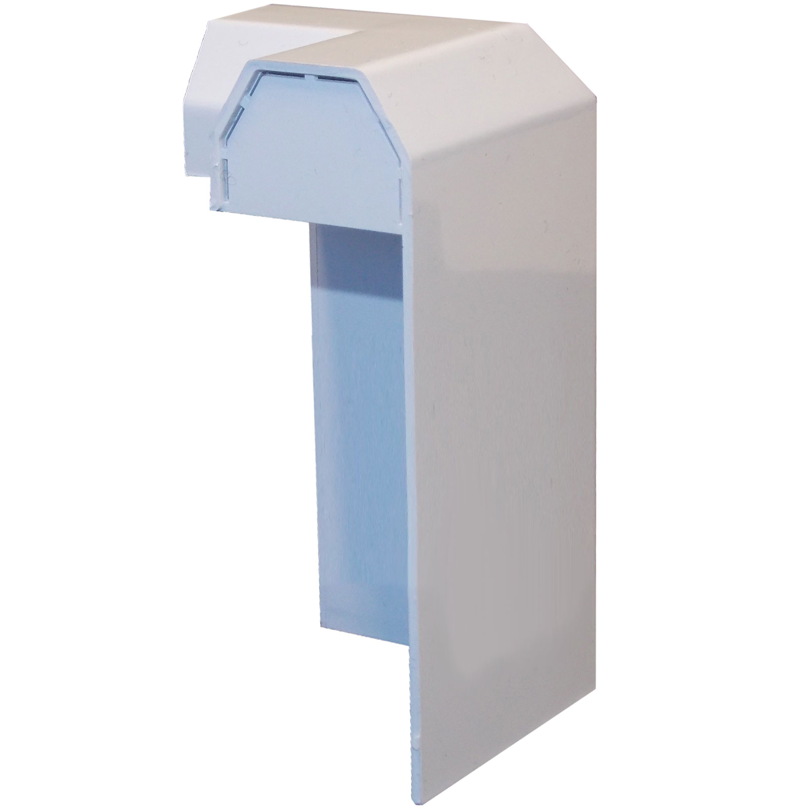 PVC CHECK KERB EXTERNAL CNR/STOPEND WHITE each corner