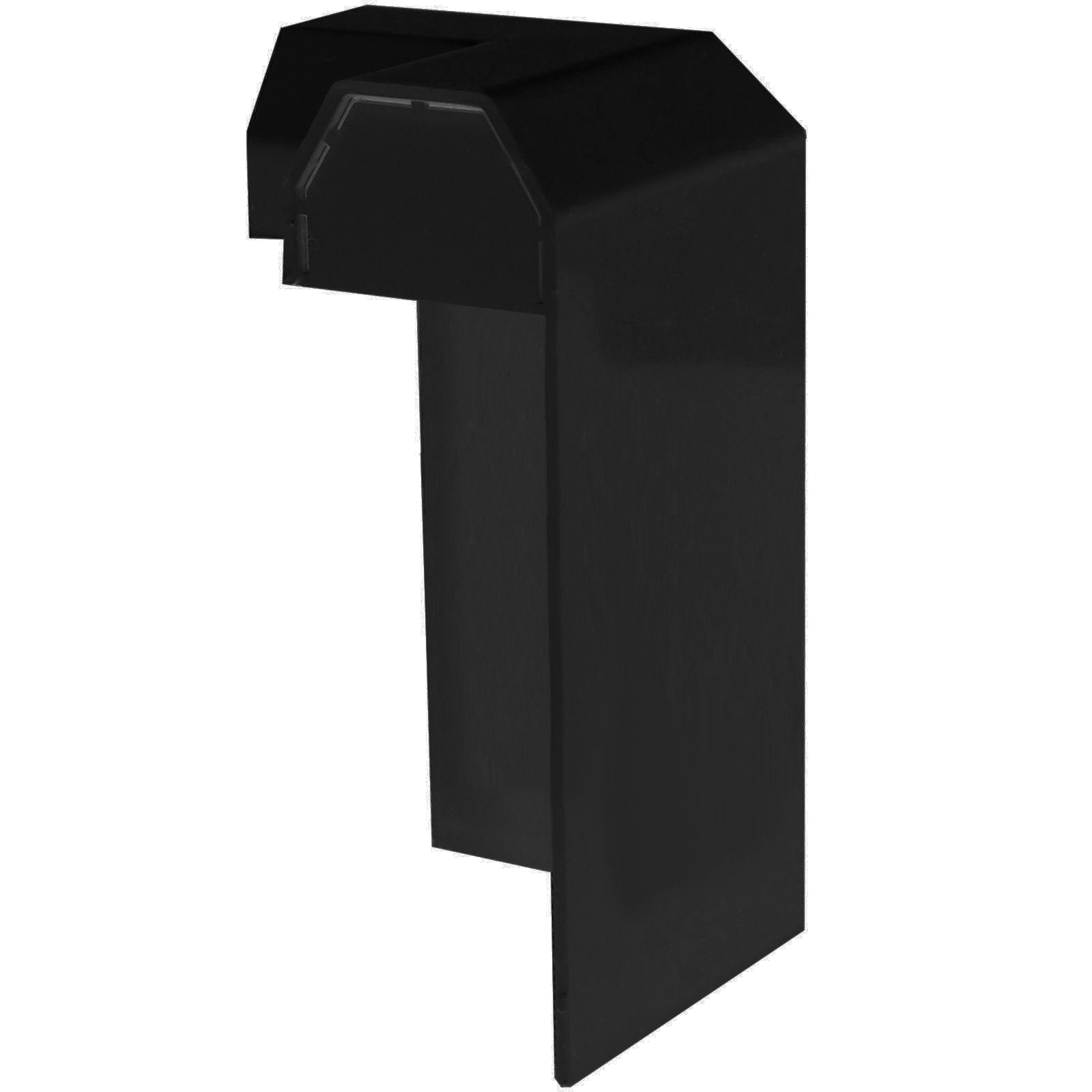 SureEdge Black Check Kerb Trim External Corner (Black | 100mm | SureEdge)