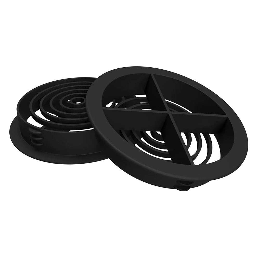 Black Circular Soffit Vent (70mm | Manthorpe)