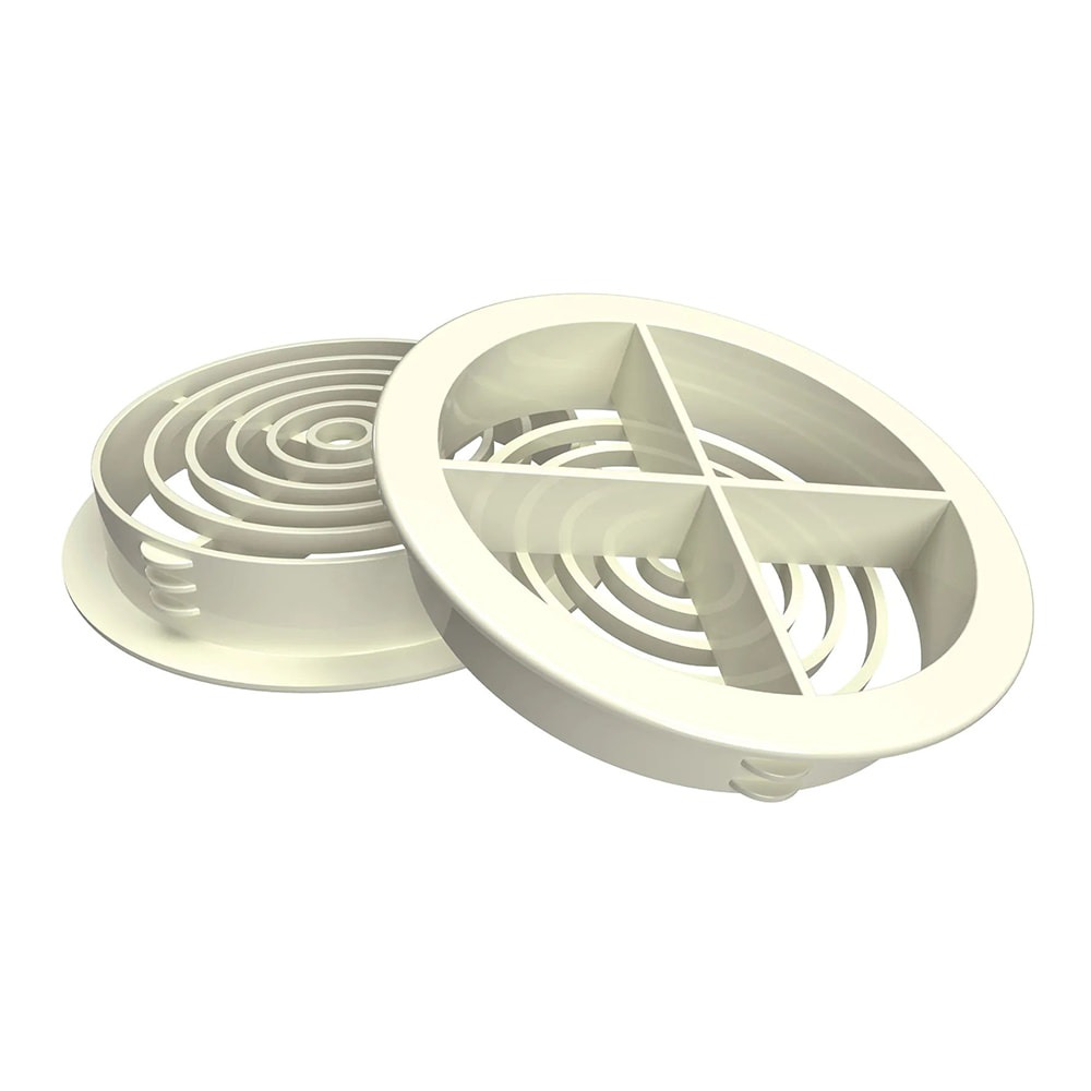 White Circular Soffit Vent (70mm | Manthorpe)