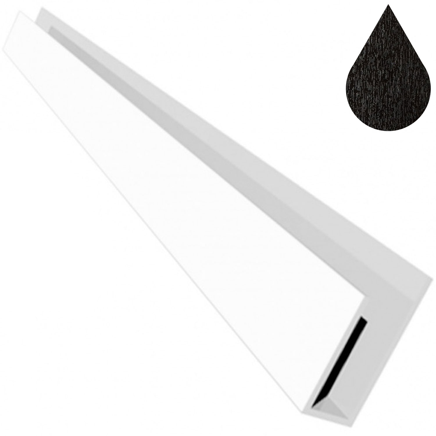 Black Ash Flat Fixing Channel 5m (9mm boards | Kestrel)