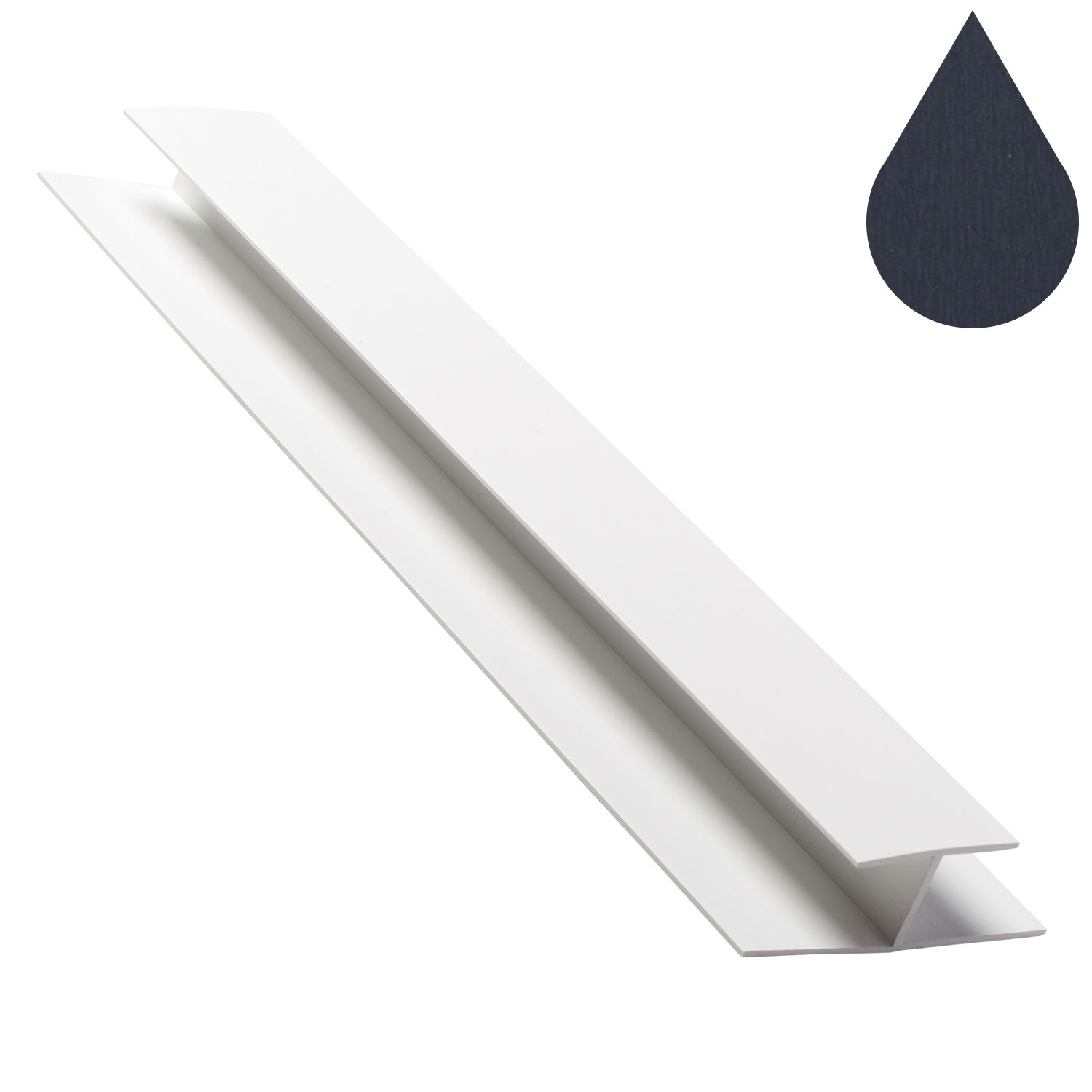 Anthracite Grey Woodgrain Cover Joint / H Trim (5m | Kestrel)