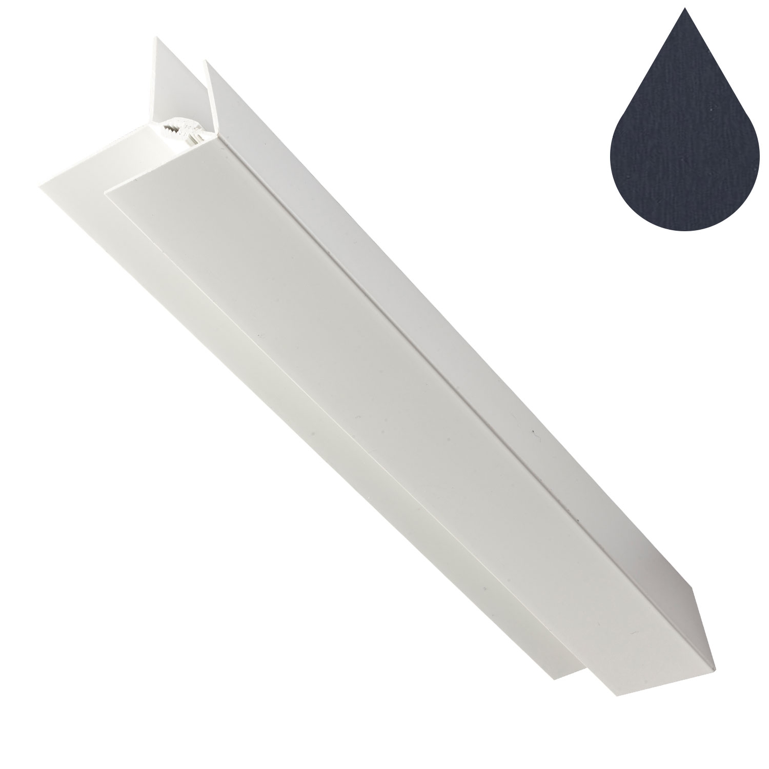 Anthracite Grey Woodgrain Cladding 2 Part Corner Trim (5m | Kestrel)