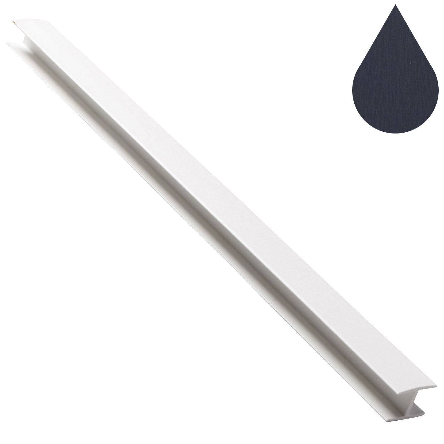 Anthracite Grey Woodgrain Flat Soffit Joiner 5m (9mm boards | Kestrel)