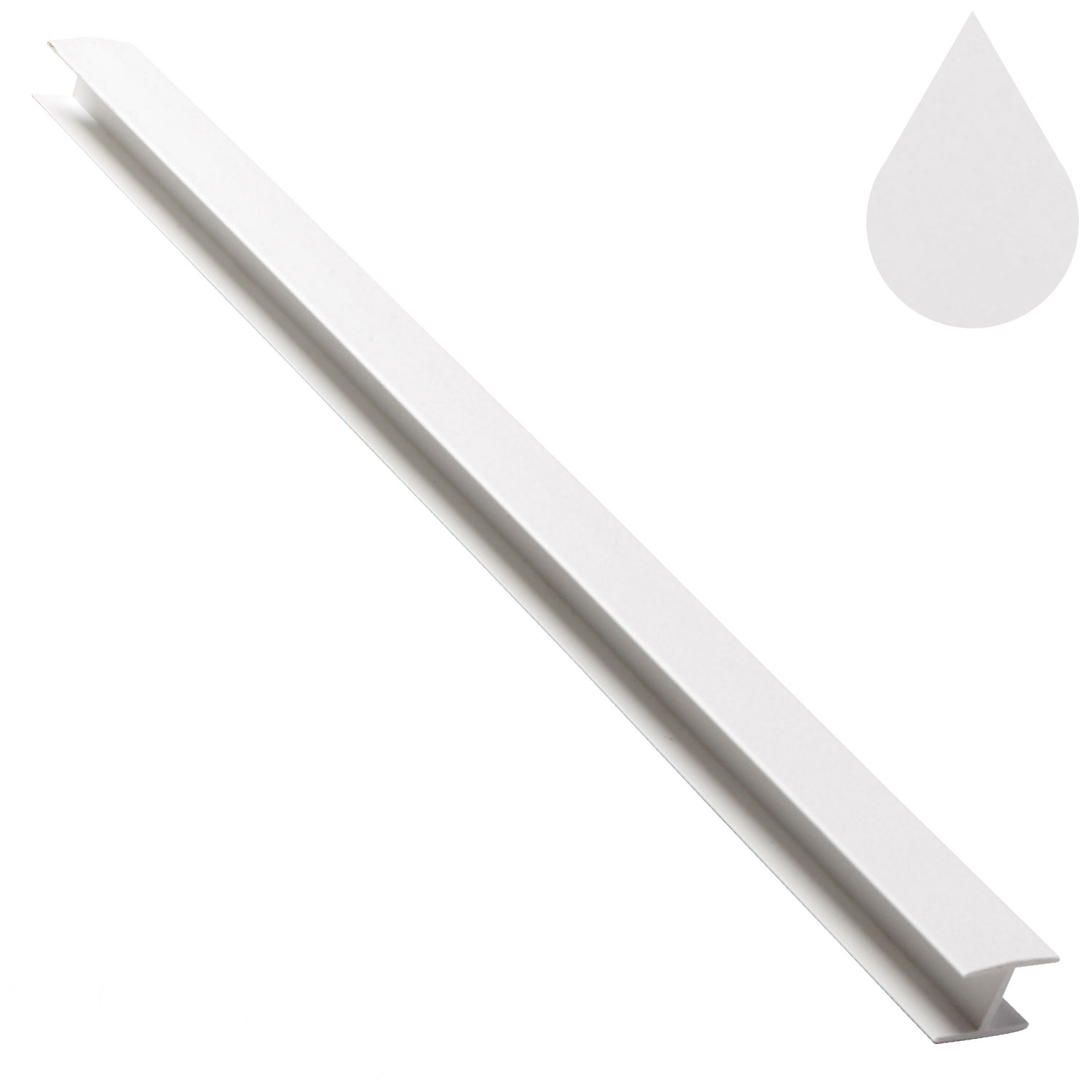 Brilliant White Flat Soffit Joiner 5m (9mm boards | Kestrel)