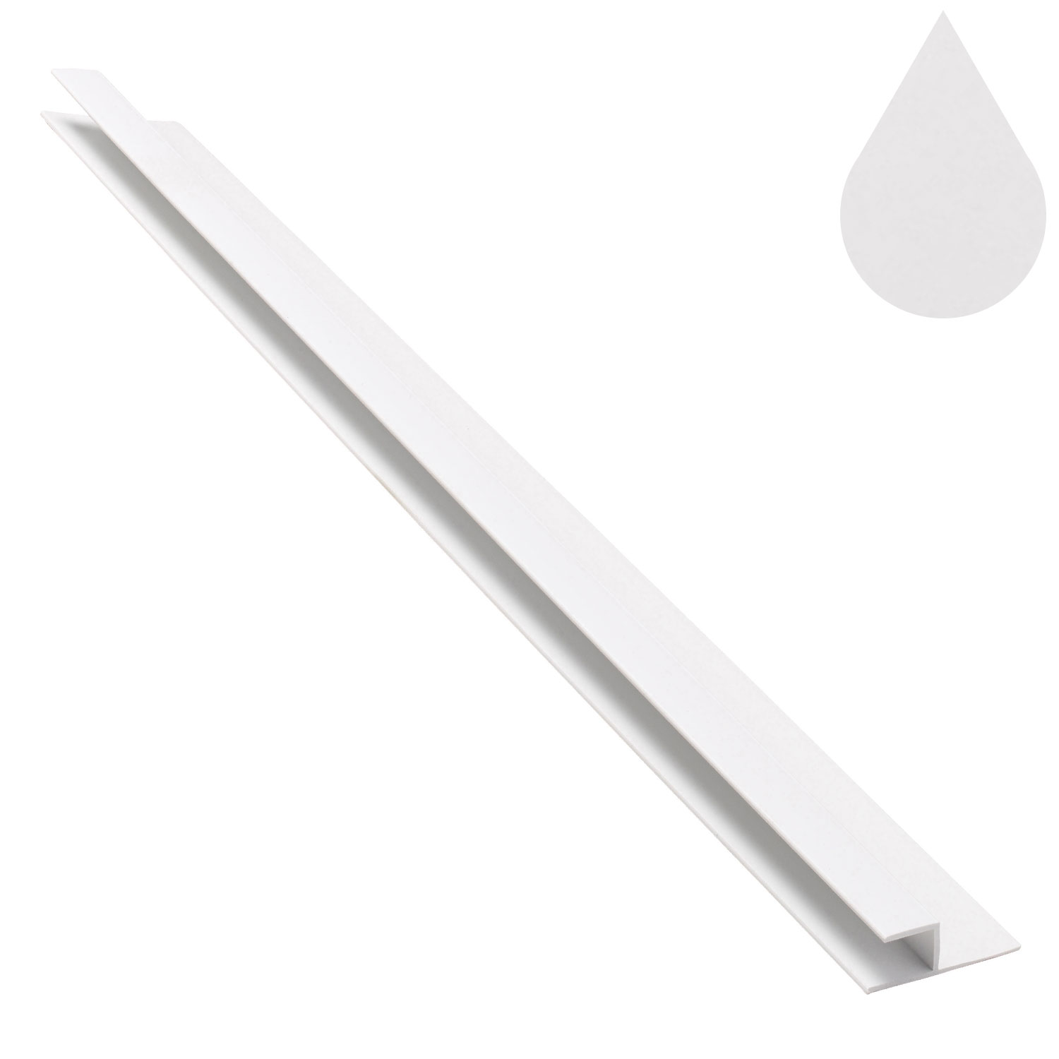 Brilliant White Flat Felt Roof Edge Trim 5m (9mm boards | Kestrel)