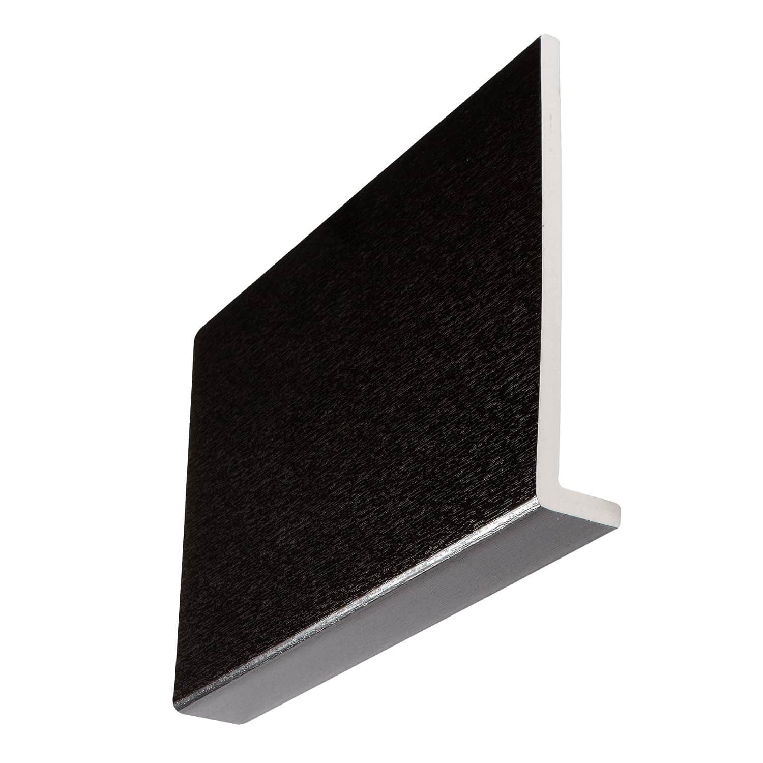 Black Ash Square 9mm x 200mm Reveal Liner Fascia Capping Board (5m | Kestrel)