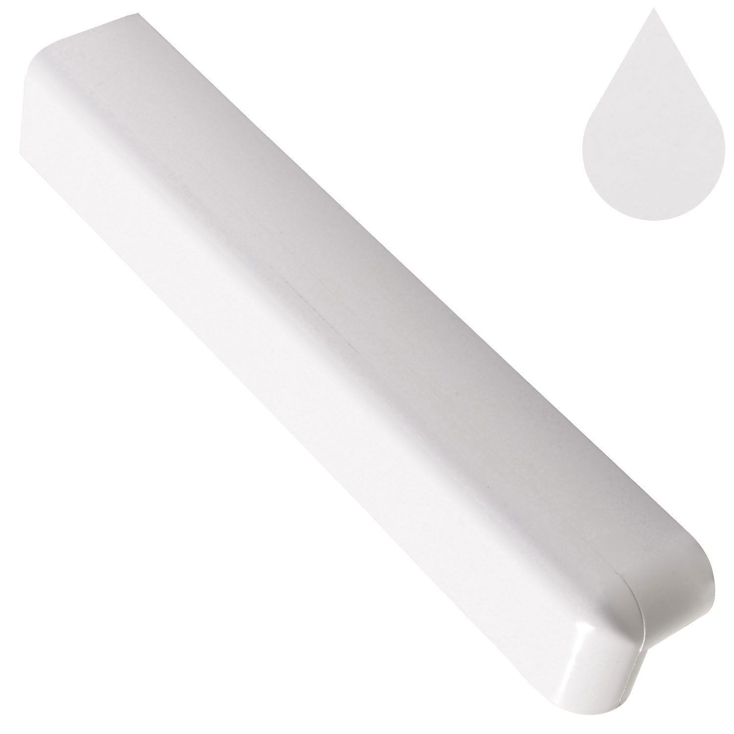 Brilliant White Bullnose 90 degrees External Corner 40mm x 250mm (22mm boards | Kestrel)