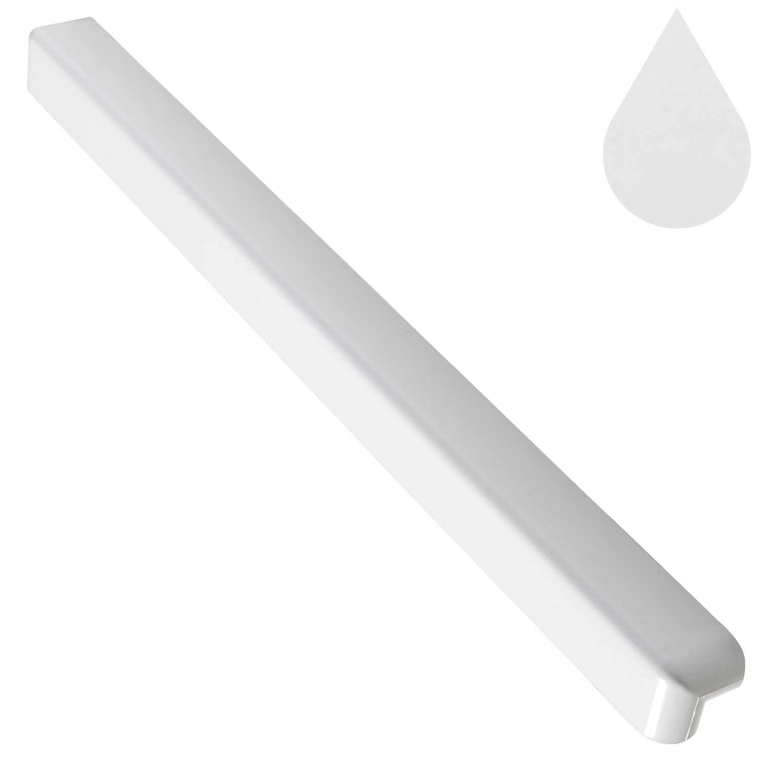 Brilliant White Bullnose 90 degrees External Corner 40mm x 600mm (22mm boards | Kestrel)