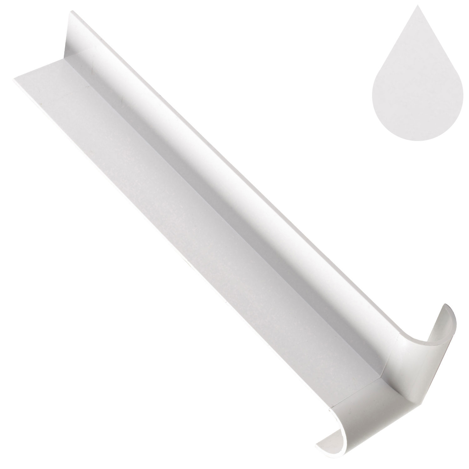 Brilliant White Bullnose 90 degrees Internal Corner 40mm x 250mm (22mm boards | Kestrel)