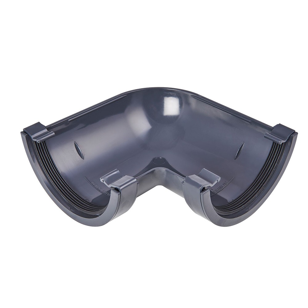 Anthracite Grey 112mm Half Round 90 Degree Angle