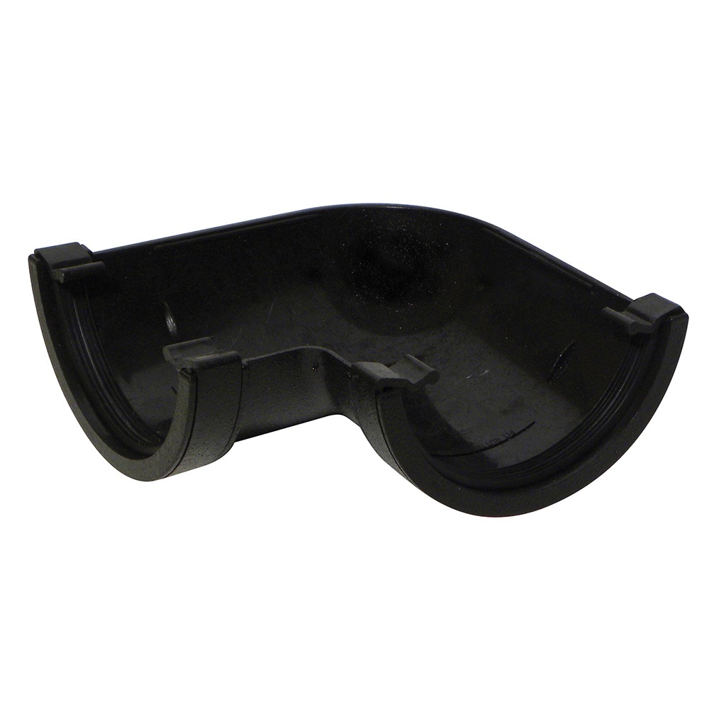 Cast Iron Effect 112mm Half Round 90 Degree Angle (Kayflow)