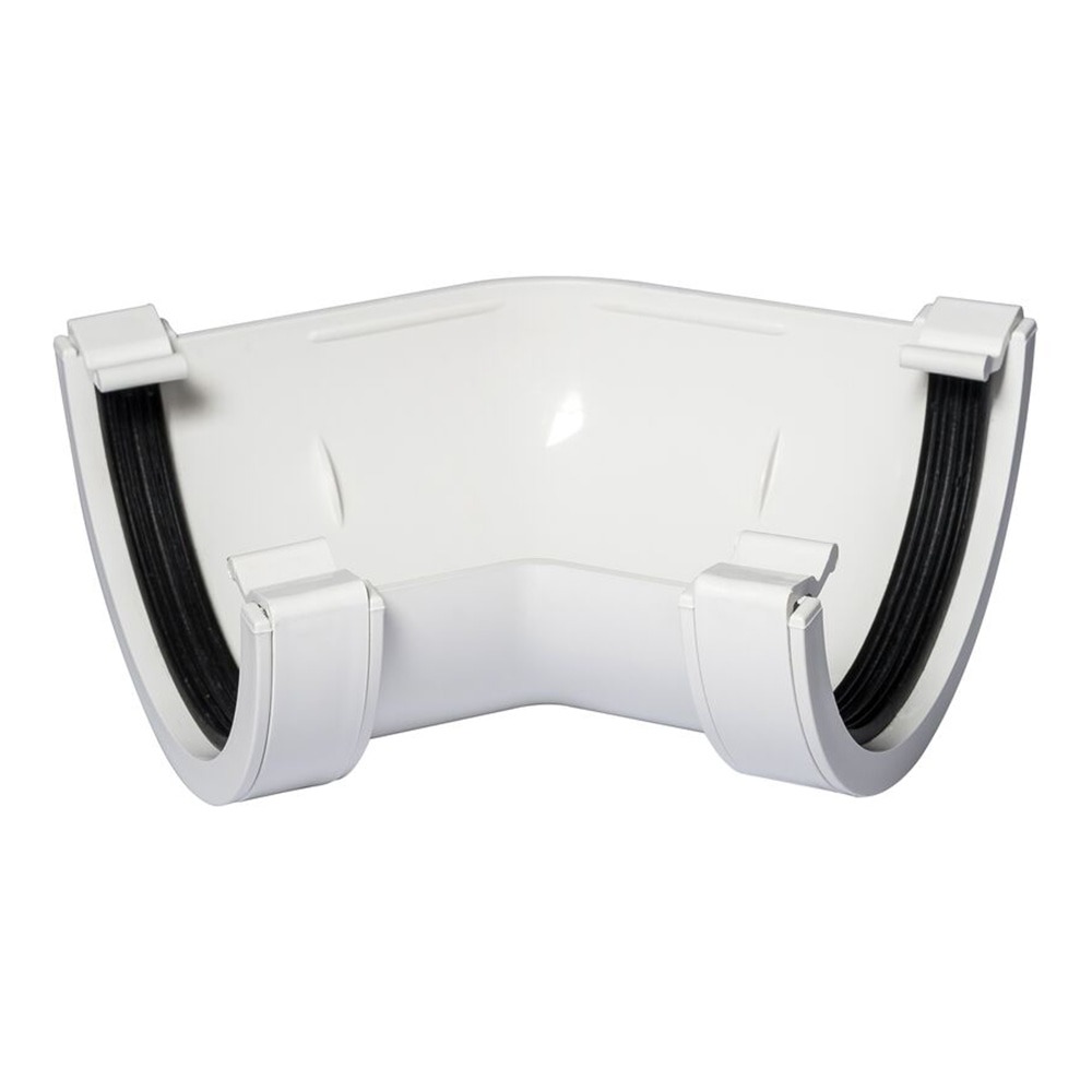 White 112mm Half Round 135 Degree Angle (Kayflow)