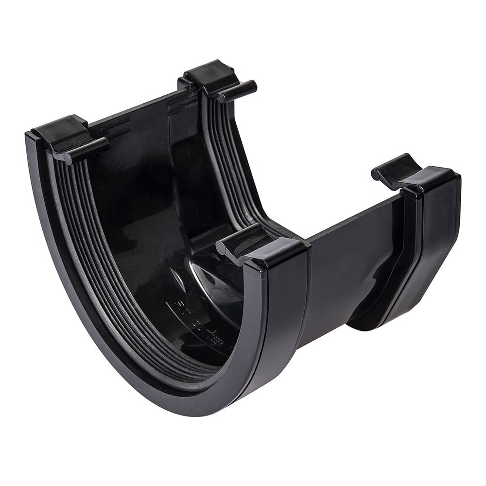 Black 117mm Square to 114mm Deep Gutter Adapter (Kayflow)