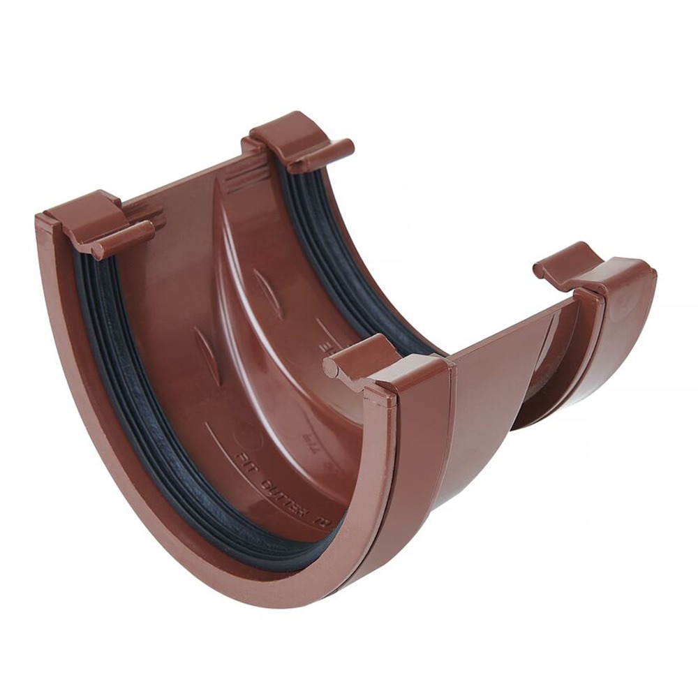 Brown 112mm Half Round To 114mm Deep Gutter Adaptor (Kayflow)