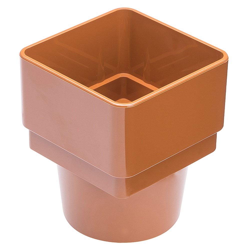 Caramel 65mm Square to 68mm Round Downpipe Adaptor (Kayflow)