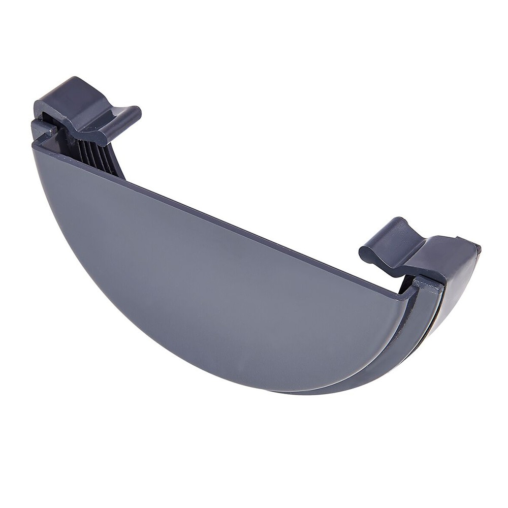 Anthracite Grey 112mm Half Round External Stopend (Kayflow)