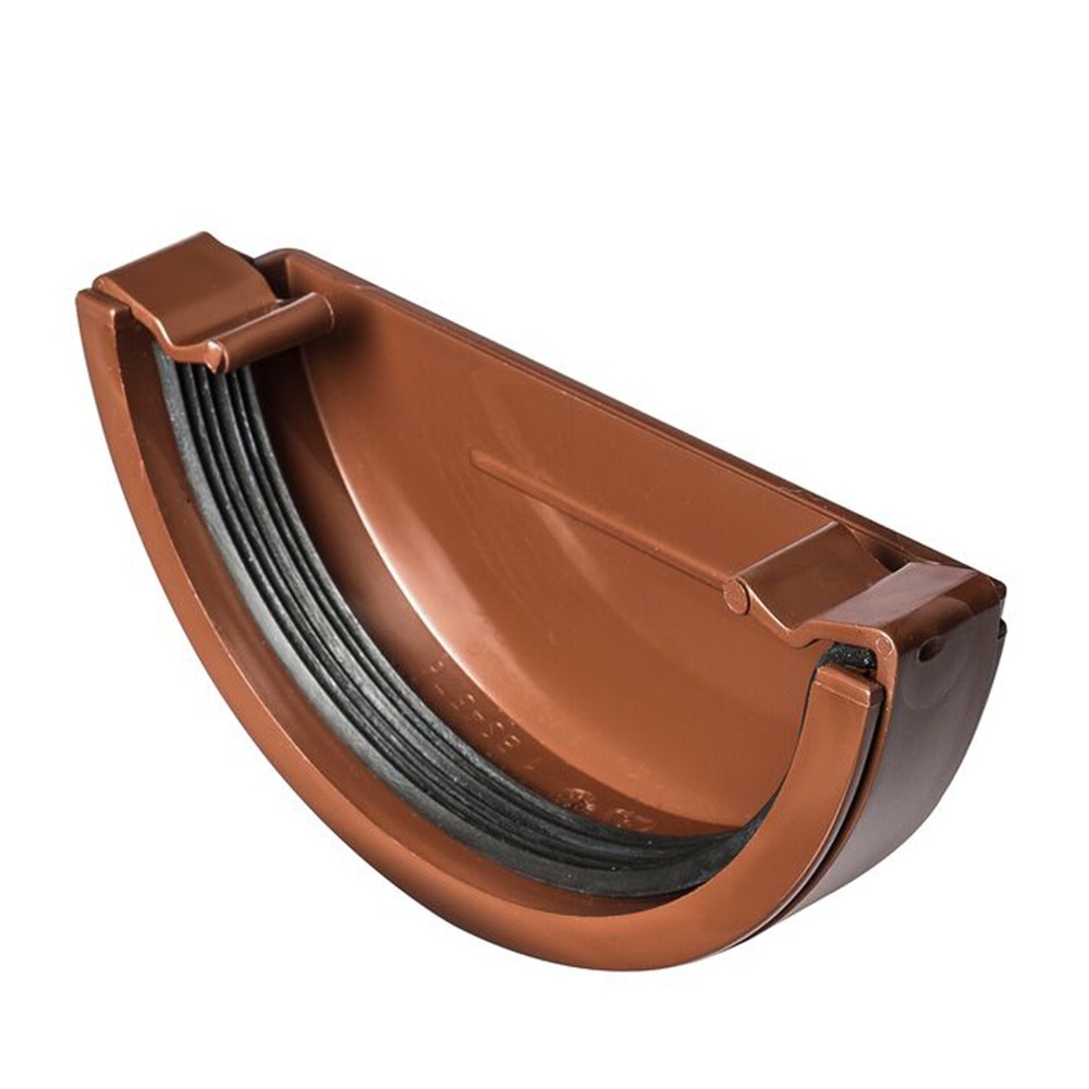 Brown 112mm Half Round External Stopend (Kayflow)