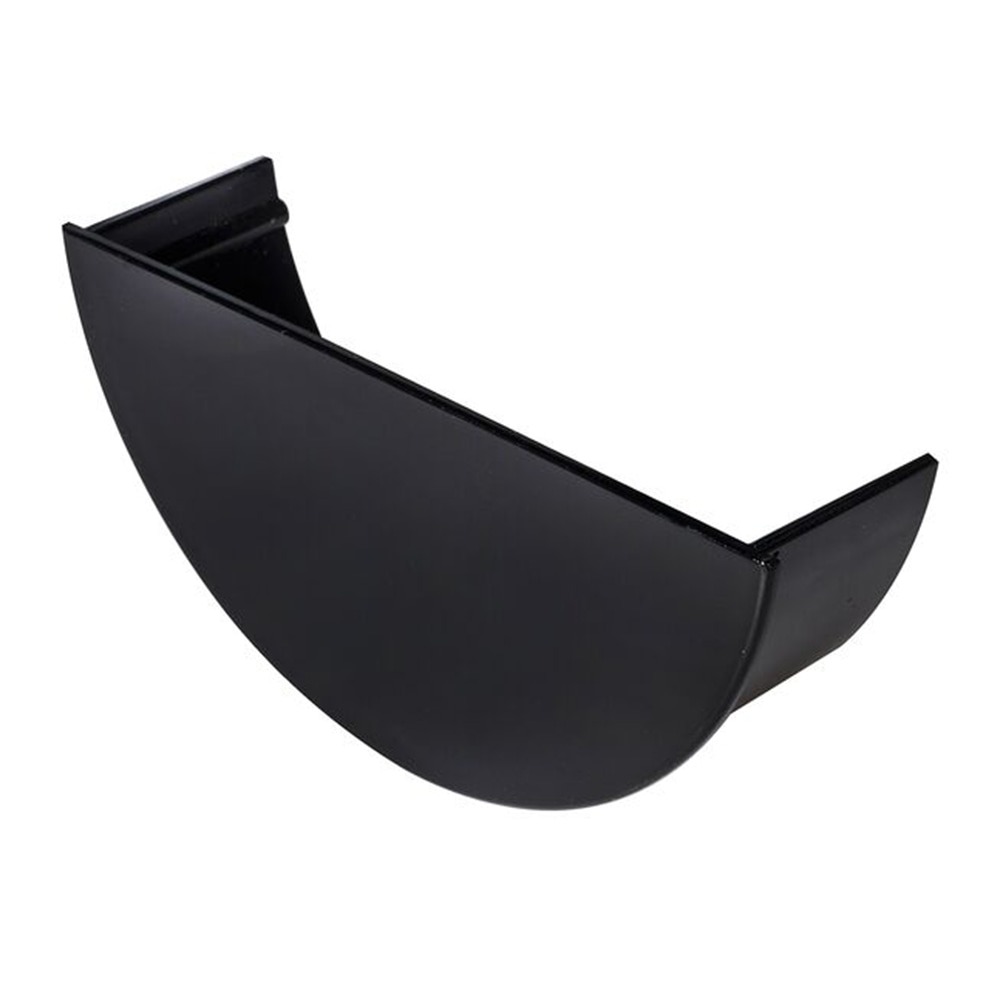 Black 112mm Half Round Internal Stopend (Kayflow)
