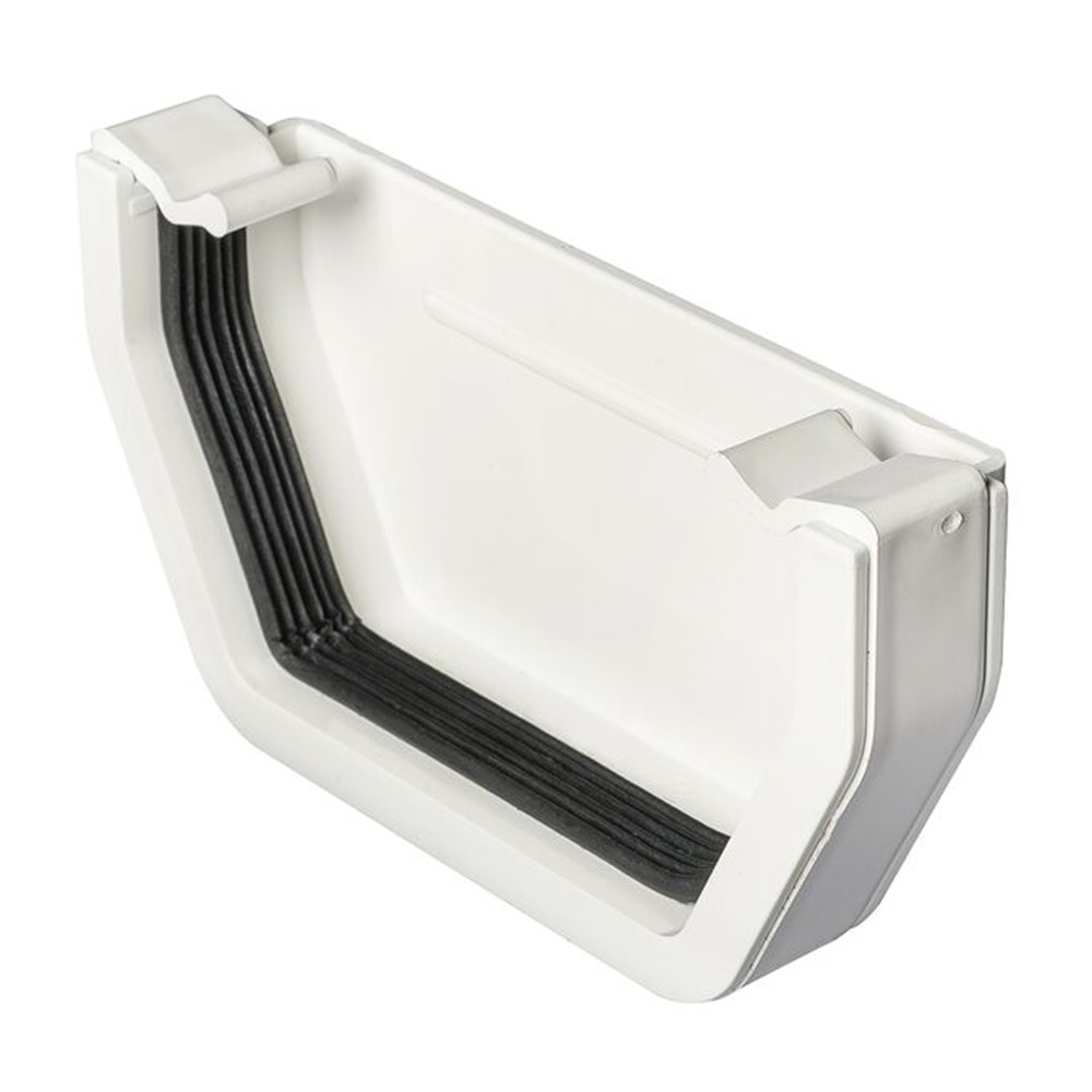White 117mm Square External Stopend