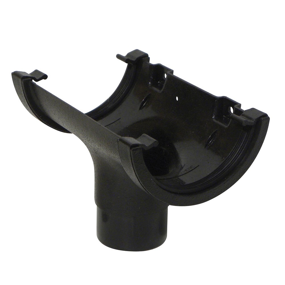 Cast Iron Effect 112mm Half Round Gutter to 68mm Round Downpipe Running Outlet (Kayflow)