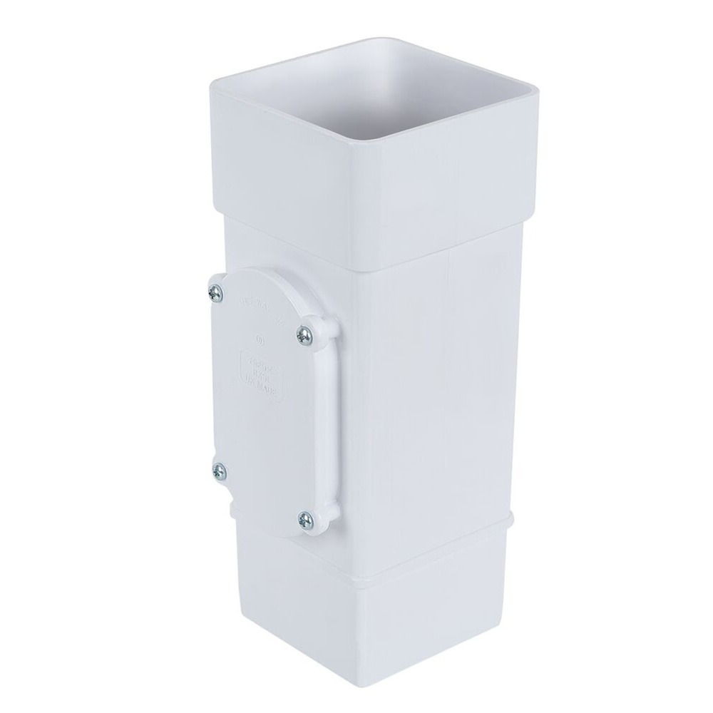White 65mm Square Access Pipe (Kayflow)
