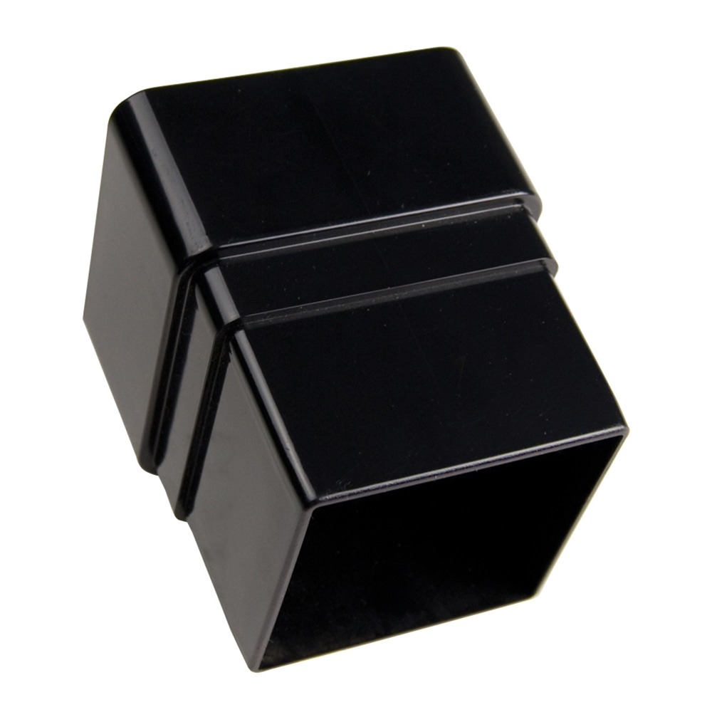 Black 65mm Square Downpipe Socket (Kayflow)