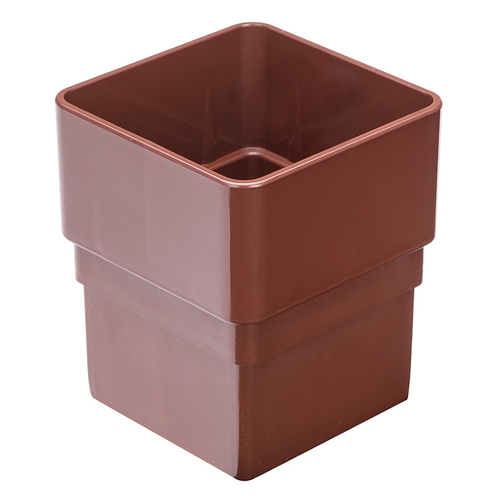 Brown 65mm Square Downpipe Socket (Kayflow)