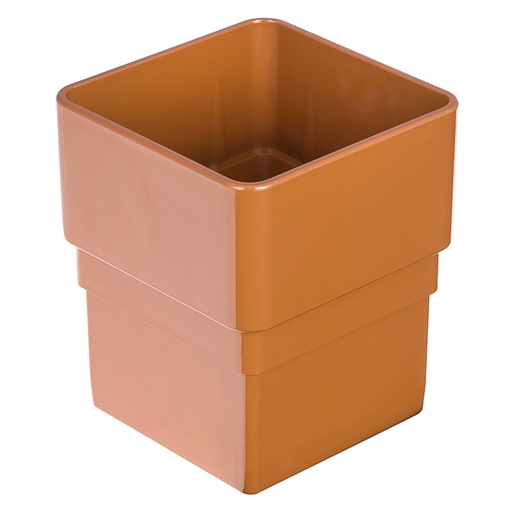 Caramel 65mm Square Downpipe Socket (Kayflow)