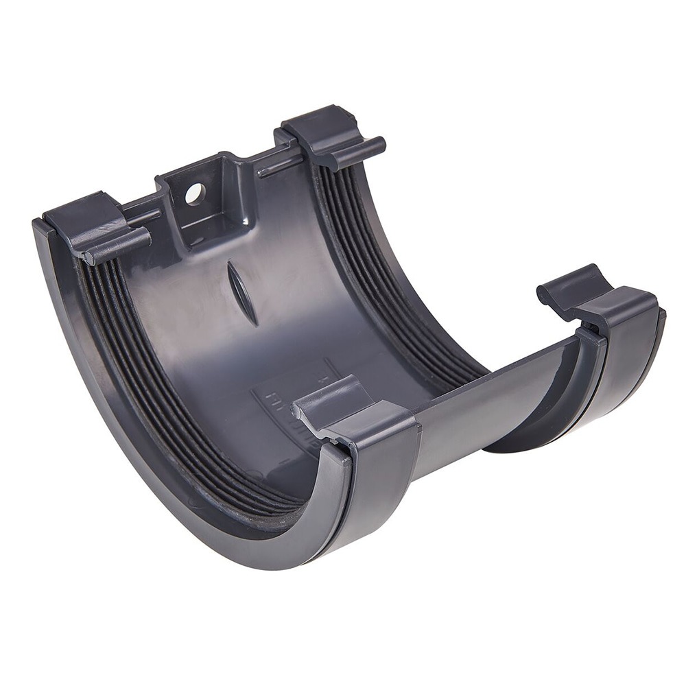 Anthracite Grey 112mm Half Round Union Bracket (Kayflow)