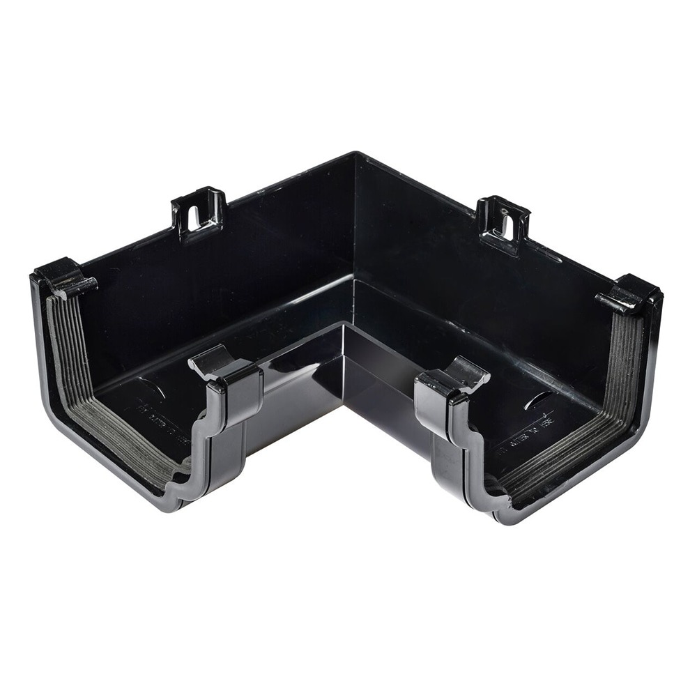Black 120mm Ogee 90 Degree Internal Angle (Kayflow)