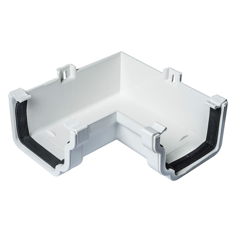 White 120mm Ogee 90 Degree Internal Angle (Kayflow)