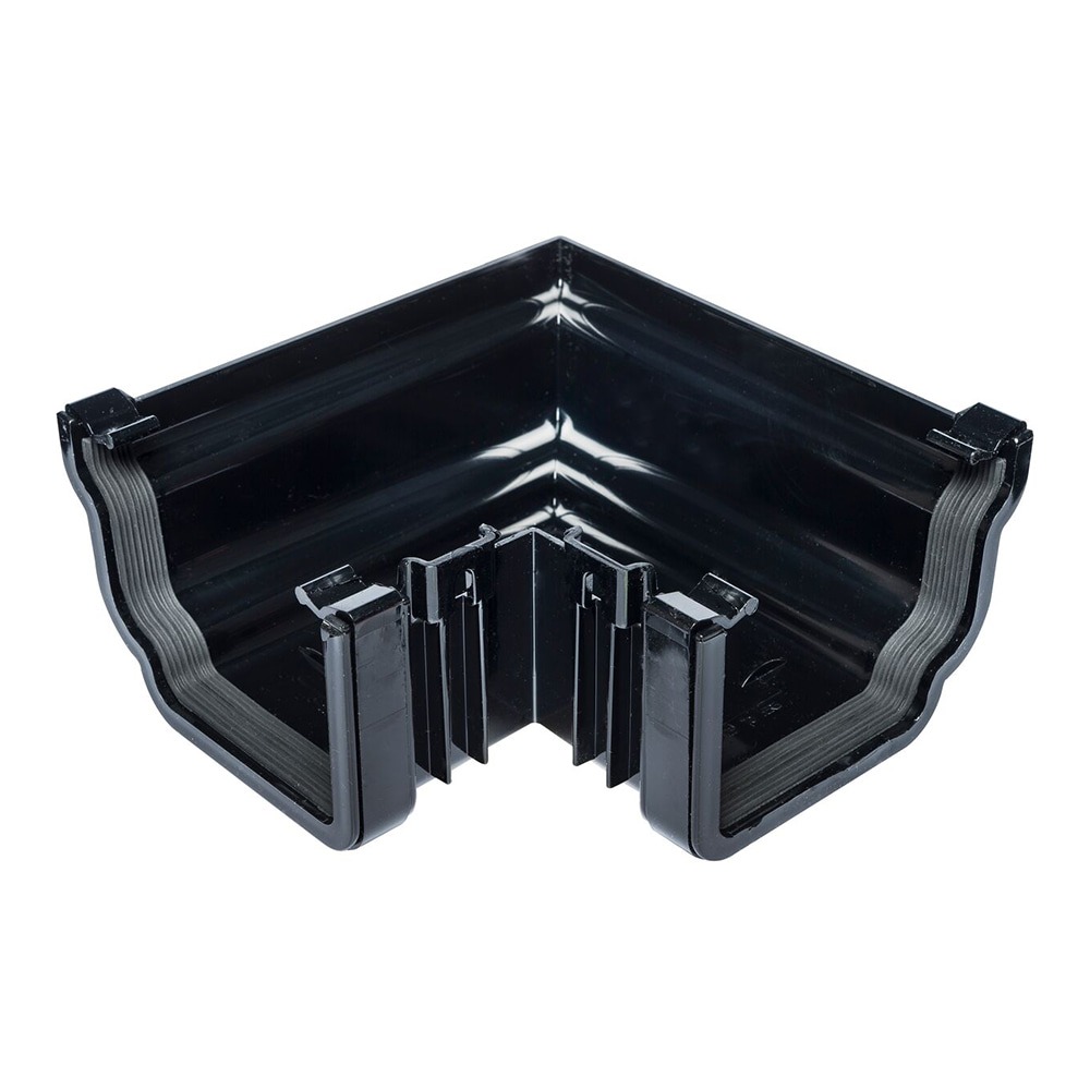 Black 120mm Ogee 90 Degree External Angle (Kayflow)