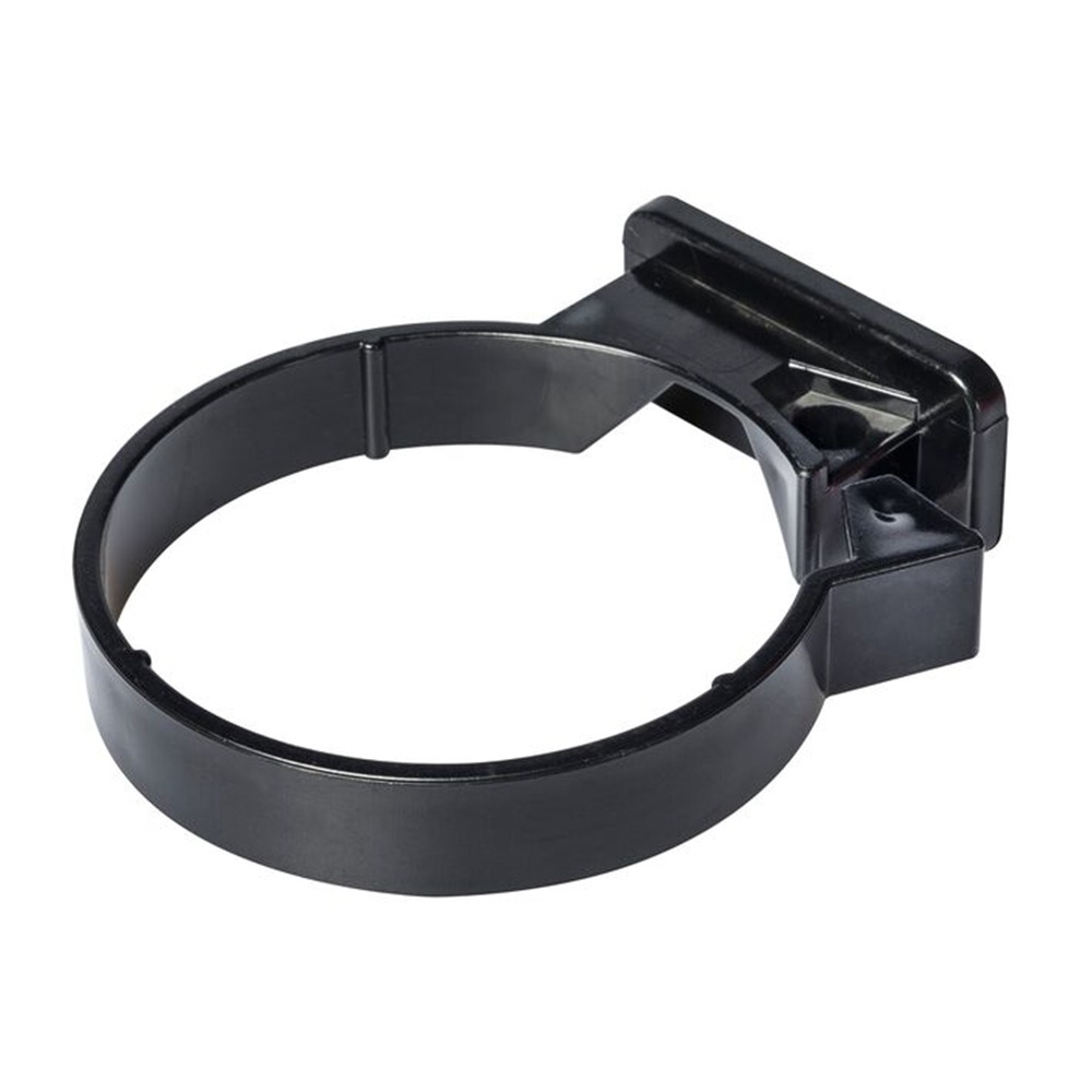 Black 68mm Round Concealed Fix Downpipe Clip (Kayflow)