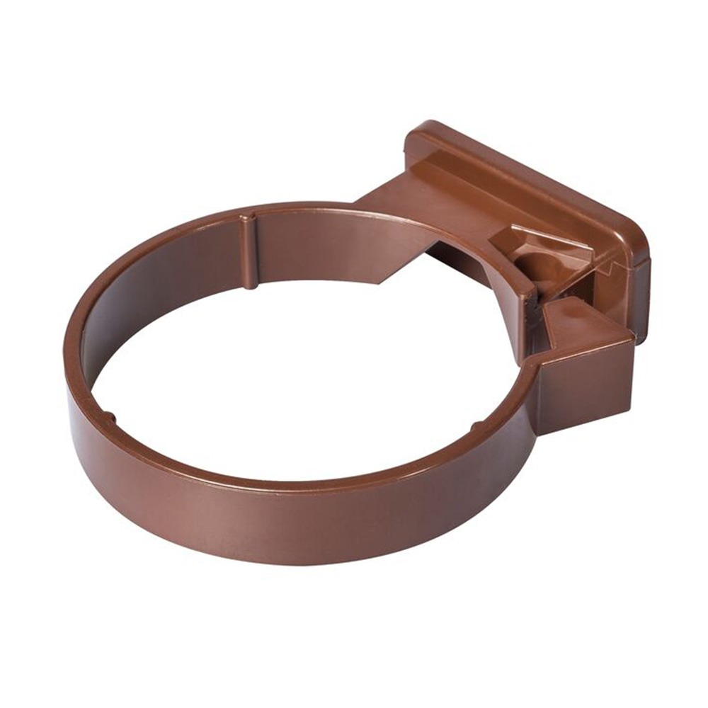 Brown 68mm Round Concealed Fix Downpipe Clip (Kayflow)