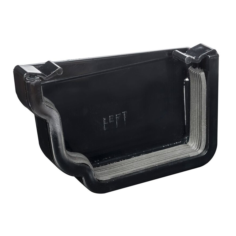 Black 120mm Ogee Left Hand External Stopend (Kayflow)