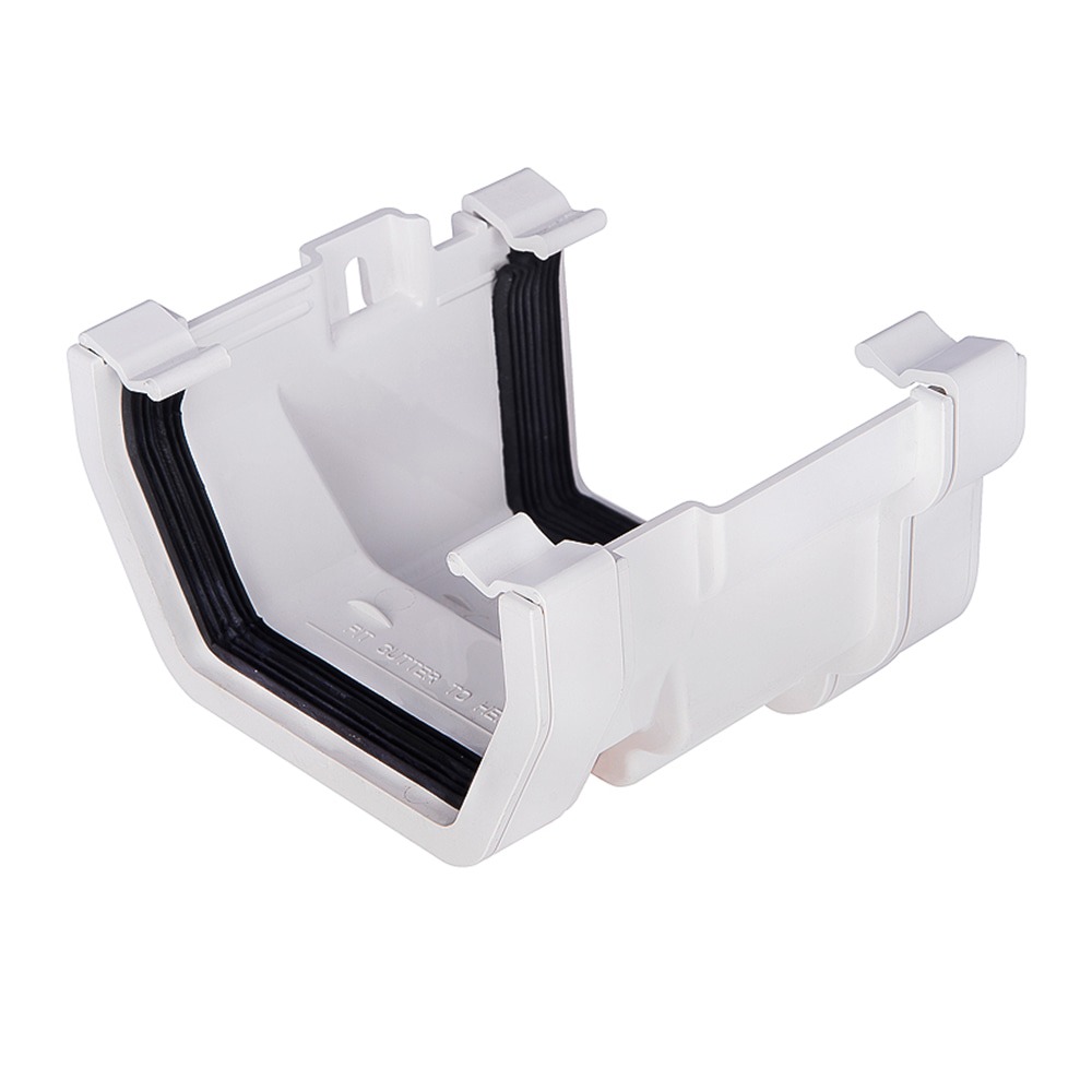 White 117mm Square To Ogee Gutter Adaptor (Kayflow)