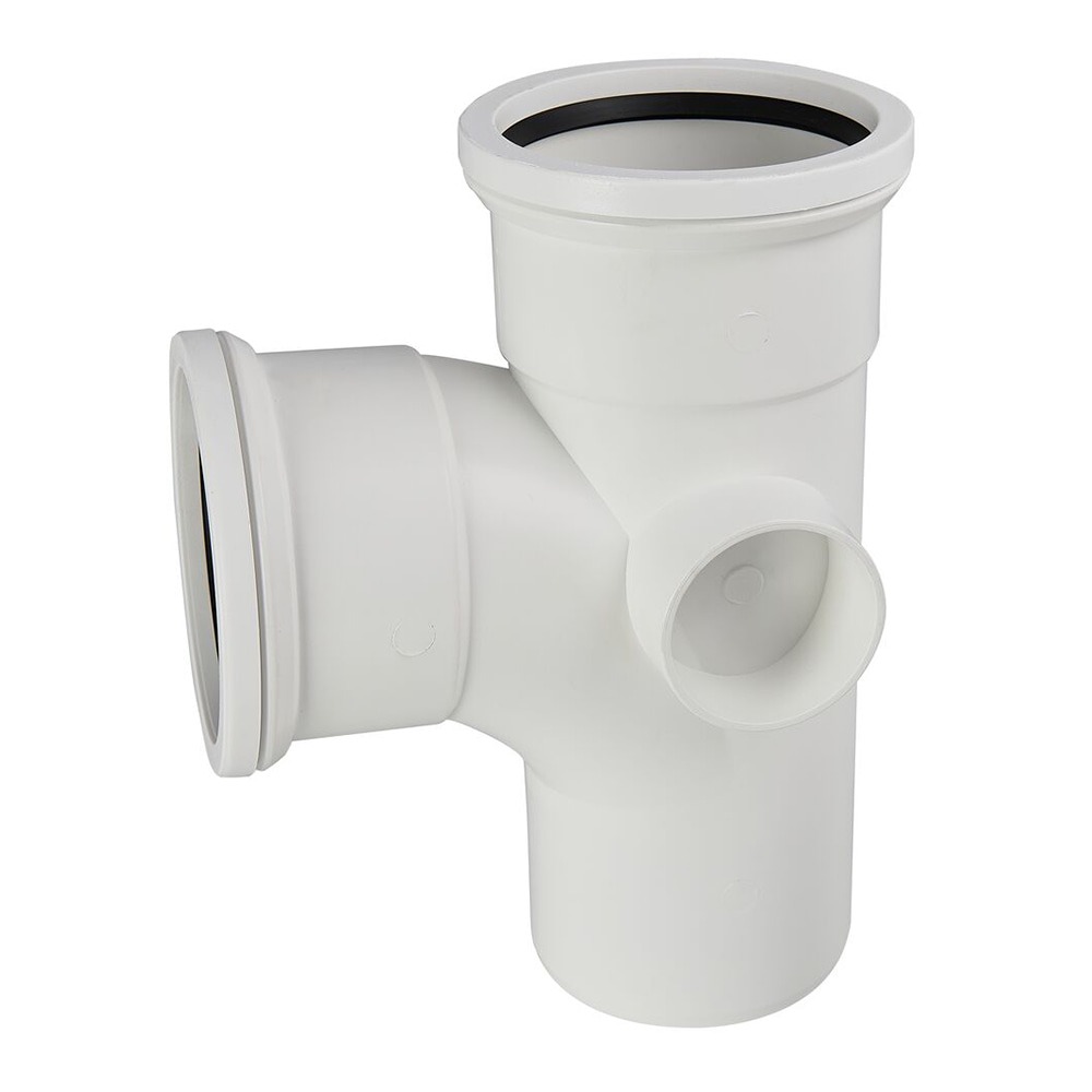 90 Degree Double Socket Soil Branch (White)