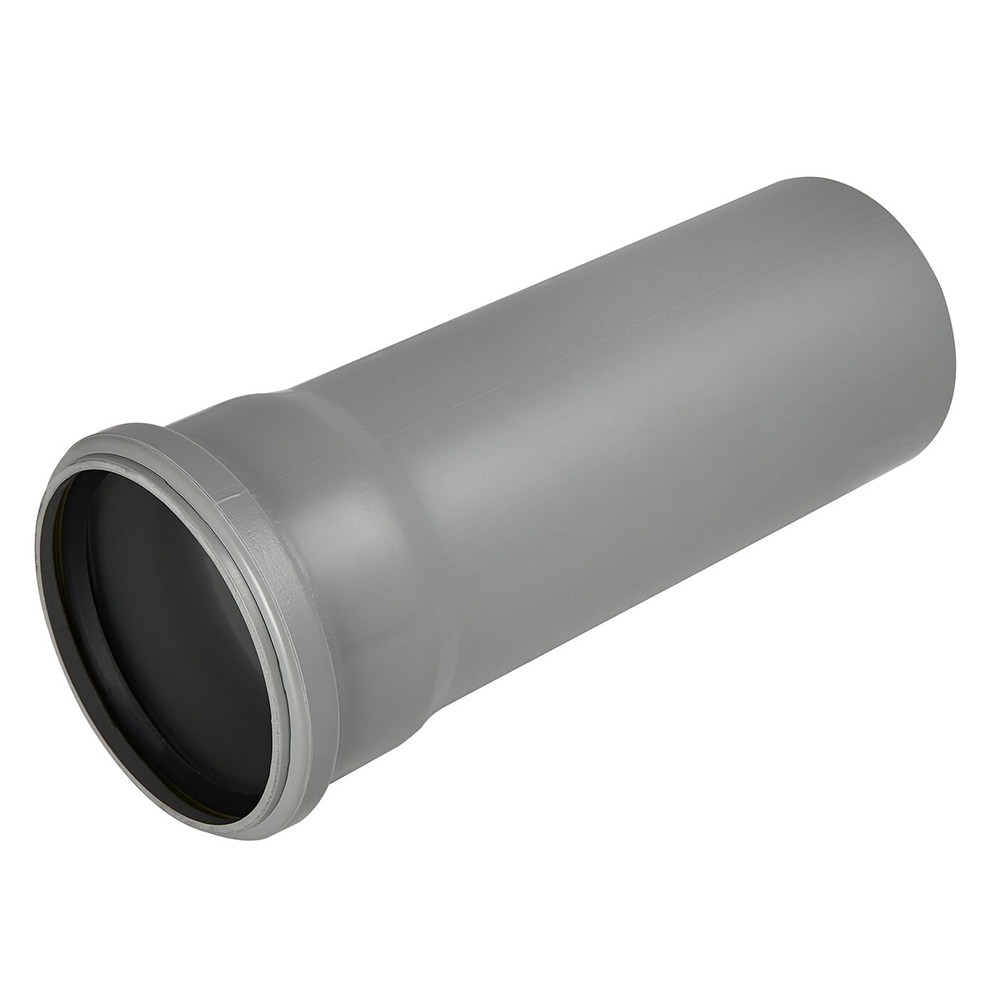 Grey 110mm Single Socket Pipe (3m | Kayflow)