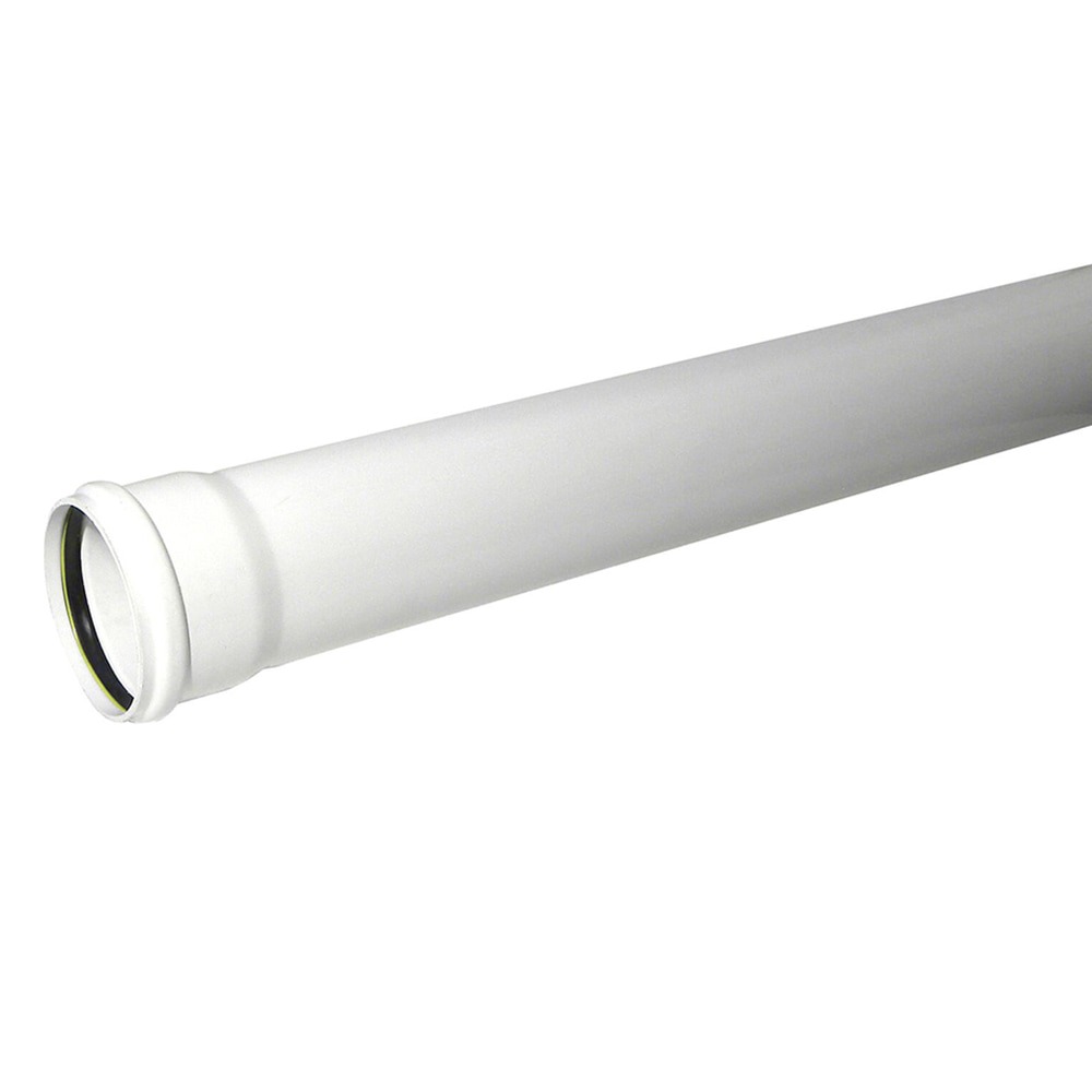 White 110mm Single Socket Pipe (3m | Kayflow)